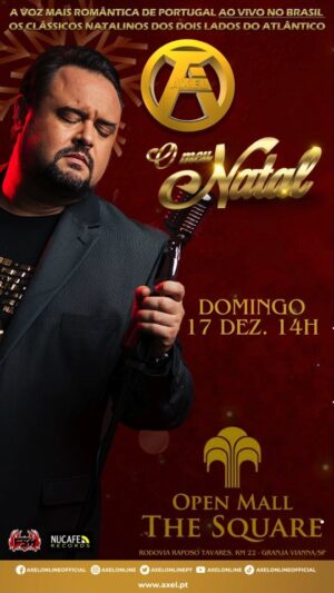 Axel Instagram - Round 2: Domingo, 17/12/2023 - 14h. Foi tão bom que decidimos repetir a dose:@openmallthesquare vamos a mais uma tarde recheada de músicas de Natal. Estão todos convidados!!!!!

#axel #axel40 #axelnoopenmall #axelomeunatalaovivo