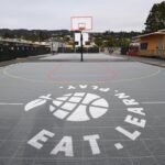 Ayesha Curry Instagram - And that’s a wrap on @eatlearnplay schoolyard builds for 2023! We finished our sixth and final build of the year this week with the awesome community at Laurel Elementary in #Oakland. Thanks to our incredible partners @kaboom and @ousdnews, the continued generous support of the Bhusri family, and our entire community of volunteers and supporters, the @laurellions now have a new kid-designed play structure, 2 multi-sport courts, nature exploration area, 22 newly planted trees, and beautiful murals. These six new schoolyards mean that nearly 3,000 students will have high-quality, safe, joyful places to play and be active, and this is just the beginning! Over the next three years, Eat. Learn. Play. will complete 25 schoolyards at Oakland elementary schools as part of our commitment to bring additional resources and support to Oakland students. We got you, Oakland!