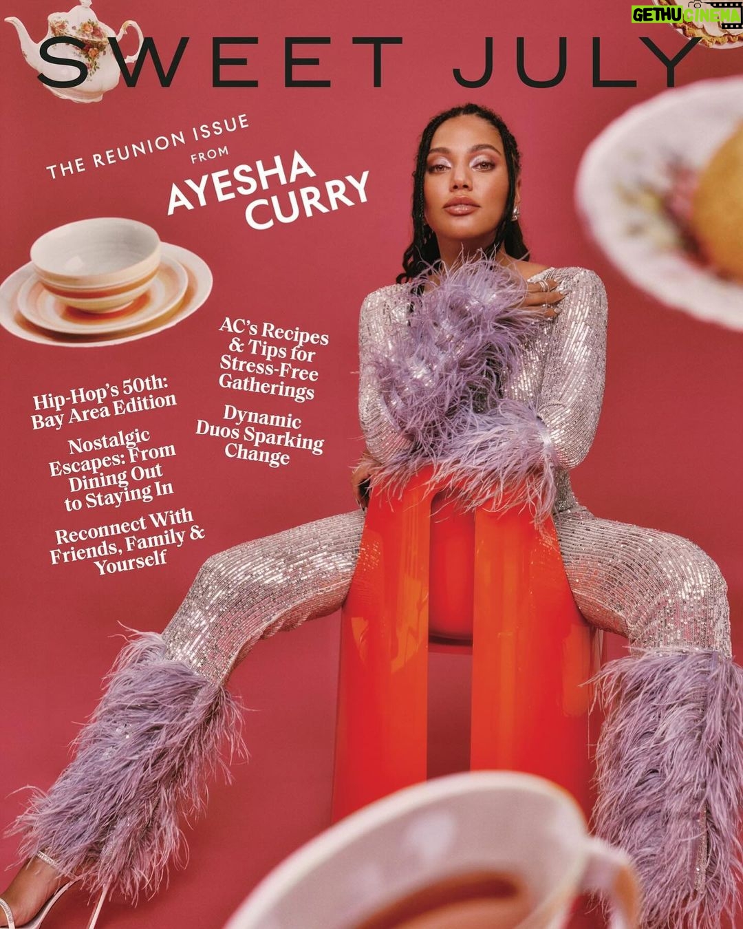 Ayesha Curry Instagram - The wait is over...Sweet July Magazine is back! ✨ Our latest edition is fittingly called the Reunion Issue. Think: stress-free entertaining tips and recipes to joyful nostalgia to the rituals that bring us inner peace. Plus, learn from the leaders cementing bold legacies and banding together to foster a brighter future. Link in bio to pre-order your copy! 🎉 Photographer: Ruo Bing Li @robinlirb Set Design: Henrique Cirilo and Emma Magidson @wayoutstudioco Fashion Styling: Shabdiece Esfahani @shab_diece Hair: Taichi Saito @taichisaitohair Makeup: Roy Liu @royliumakeup Nails: Nori Yamanaka @nailnori