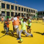 Ayesha Curry Instagram - What an incredible day in Oakland celebrating with the students and community of @lockwood_steam_academy as we revealed their new schoolyard—two new mini soccer pitches, multi-sport courts, and kid-designed play structures, plus a nature exploration area, incredible murals, and a Little Town Library. Not sure who had more fun, the students or us! We also had the chance to announce @eatlearnplay’s ambitious new effort to transform the school experience for a generation of Oakland students. We are committed to raising and investing $50 million+ by the end of the 2025-2026 school year to have the most significant possible impact on kids in our community across all three pillars of our work. Thank you to our dedicated community of partners and volunteers who supported the event including @Kaboom, @ousdnews, the Bhusri family, @ACCFB, @ckoakland, @oaklitcoalition, @oaklandgenesis, @oaklandroots, @coachbrandonpayne, @djdsharp, @sportcourtnorcal, @currybrand and @underarmour. 📷: @noahgphotos/@gettyimages,@desmondcharlesphoto