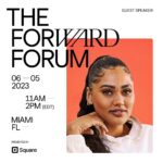 Ayesha Curry Instagram - Join me on June 5th in Miami for The Forward Forum, a day of conversation, community, and celebrating the inaugural Square FORWARD Cohort. We’ll be talking all things entrepreneurship and discussing the ways you can propel your business forward. Link in bio to learn more. ✨