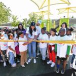 Ayesha Curry Instagram - What an incredible day in Oakland celebrating with the students and community of @lockwood_steam_academy as we revealed their new schoolyard—two new mini soccer pitches, multi-sport courts, and kid-designed play structures, plus a nature exploration area, incredible murals, and a Little Town Library. Not sure who had more fun, the students or us! We also had the chance to announce @eatlearnplay’s ambitious new effort to transform the school experience for a generation of Oakland students. We are committed to raising and investing $50 million+ by the end of the 2025-2026 school year to have the most significant possible impact on kids in our community across all three pillars of our work. Thank you to our dedicated community of partners and volunteers who supported the event including @Kaboom, @ousdnews, the Bhusri family, @ACCFB, @ckoakland, @oaklitcoalition, @oaklandgenesis, @oaklandroots, @coachbrandonpayne, @djdsharp, @sportcourtnorcal, @currybrand and @underarmour. 📷: @noahgphotos/@gettyimages,@desmondcharlesphoto