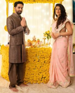Ayushmann Khurrana Instagram - Celebrating the eco way with the most friendly God. May He bless everyone with love and abundance. 🙏🏽❤️
