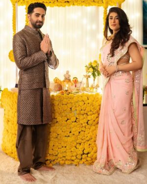 Ayushmann Khurrana Instagram - Celebrating the eco way with the most friendly God. 
May He bless everyone with love and abundance. 🙏🏽❤️