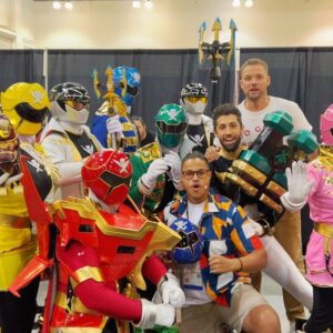 Azim Rizk Instagram - Incredible day so far! I missed you all so much!! There’s still time, come by for a visit! . . . . . . . . #powerrangers #bestfansever #cosplay #powermorphicon #black #green #spandex