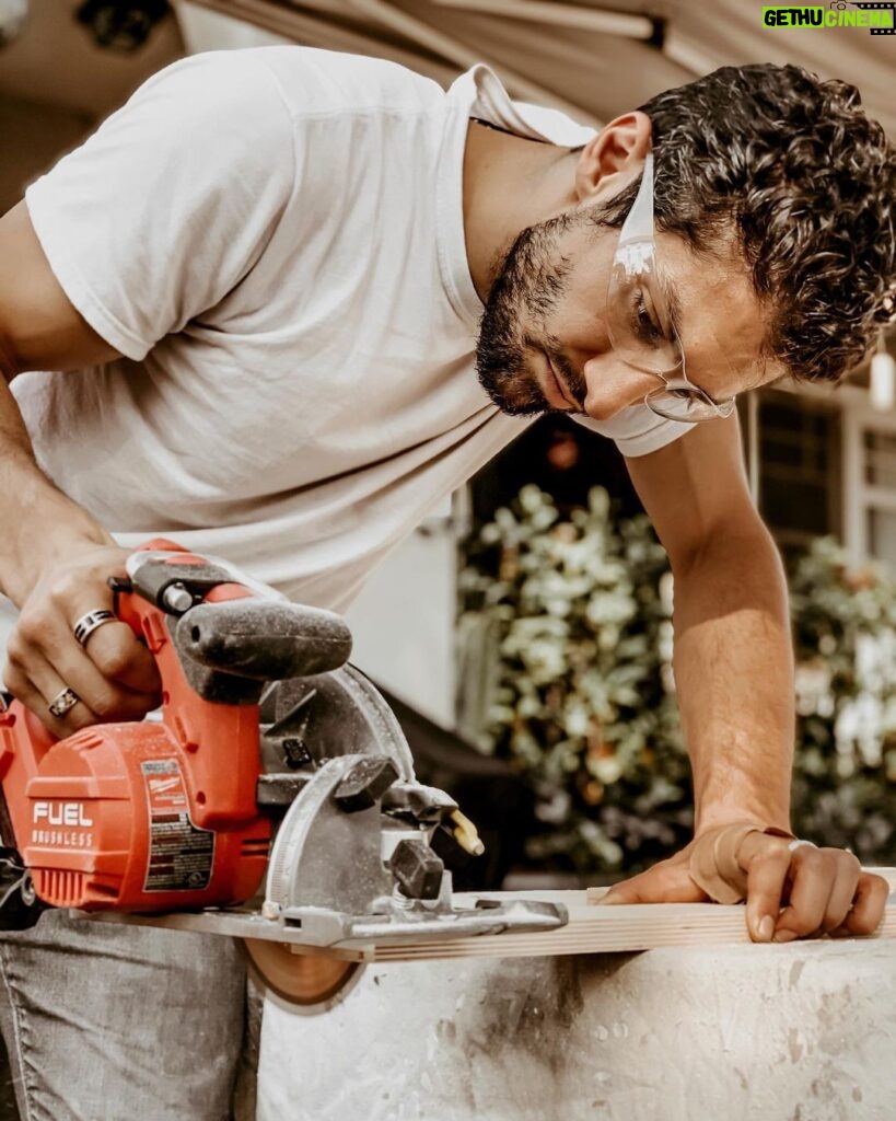 Azim Rizk Instagram - Safety first. 🤓 . . . . . . . . . . . . . . #milwaukeetools #woodworking #hobbies #tools #comingsoon #ihopethisworks #measuretwicecutonce #diy #diyhomeprojects #homedepot