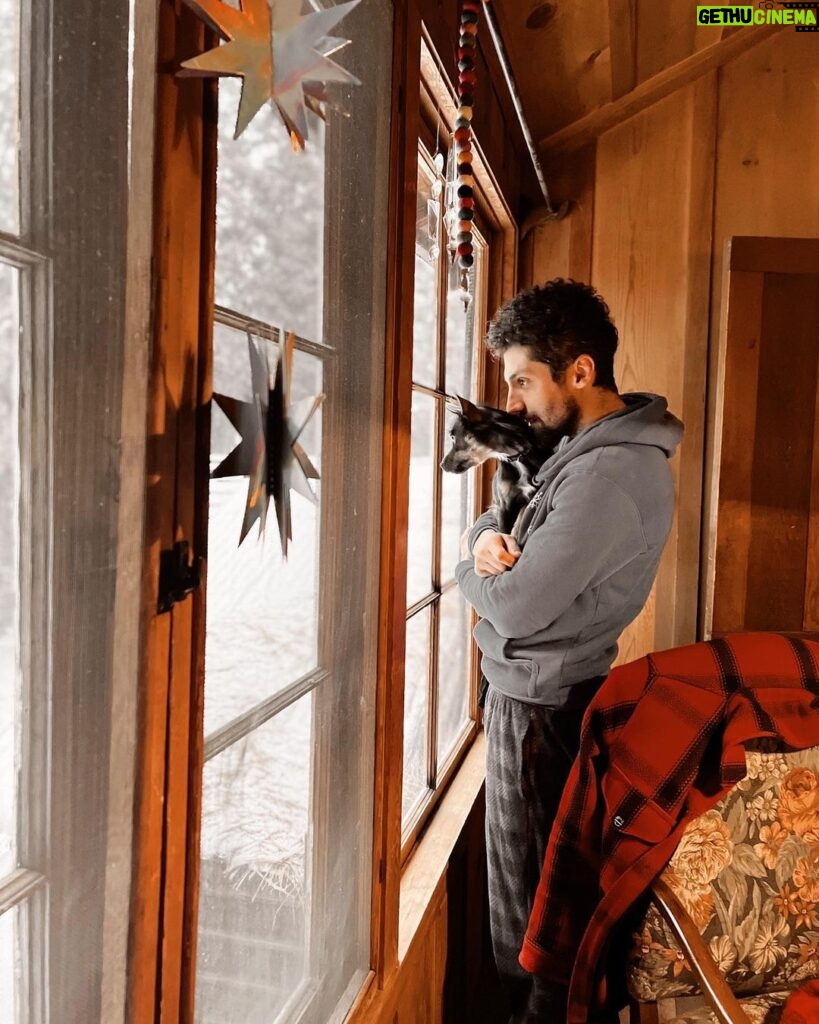 Azim Rizk Instagram - At peace at @eastwicksociety . . . . . . . #cabin #cabinlife #dogsofinsta #snow #love #peace #snuggles #renovation #1930s #1920s