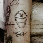 Azim Rizk Instagram - This is the craziest and coolest honor of my life! @thejacobyshow you are very trusting. How’d I do? . . . . . . . #powerrangers #powerrangerssupermegaforce #tattooing #comicconliverpool #lifeiscrazy #sqaudgoals #jakethesnake #tattooedonmyheart #bestfansever