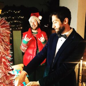 Azim Rizk Instagram - Flashback to our holiday party last week. Love playing awesome video games with @ronniecjay ! Happy Christmas Eve to all!! 🎄