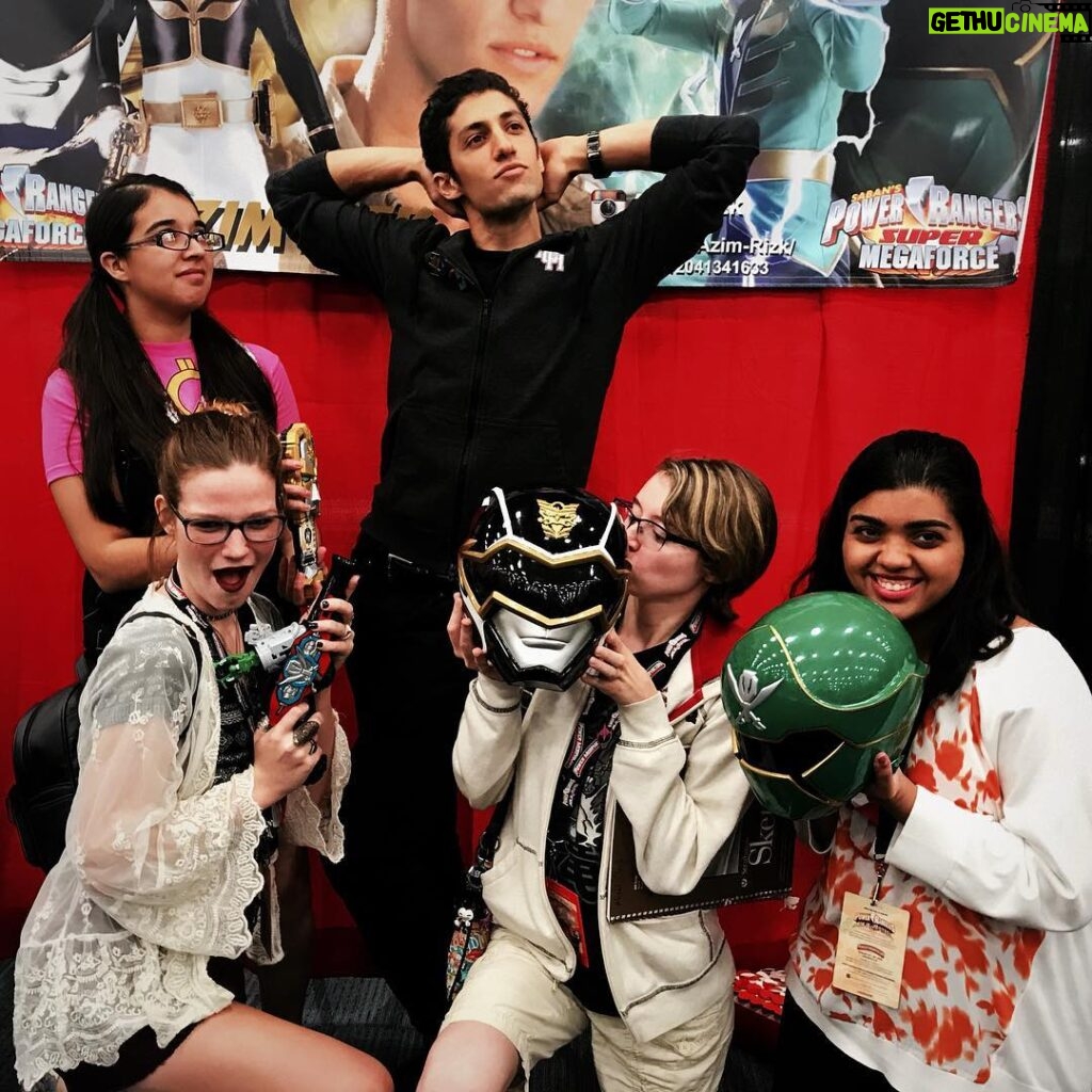 Azim Rizk Instagram - My favorites ladies at the con! Thanks for being Jake defenders and making it all worth it!!! #azimsangels #jakethesnake #powerrangers #powerrangersmegaforce #powerrangersmegaforce #greenandblack #thefutureisfemale #thebestfansintheworld #couldntdoitwithoutyou #goofball