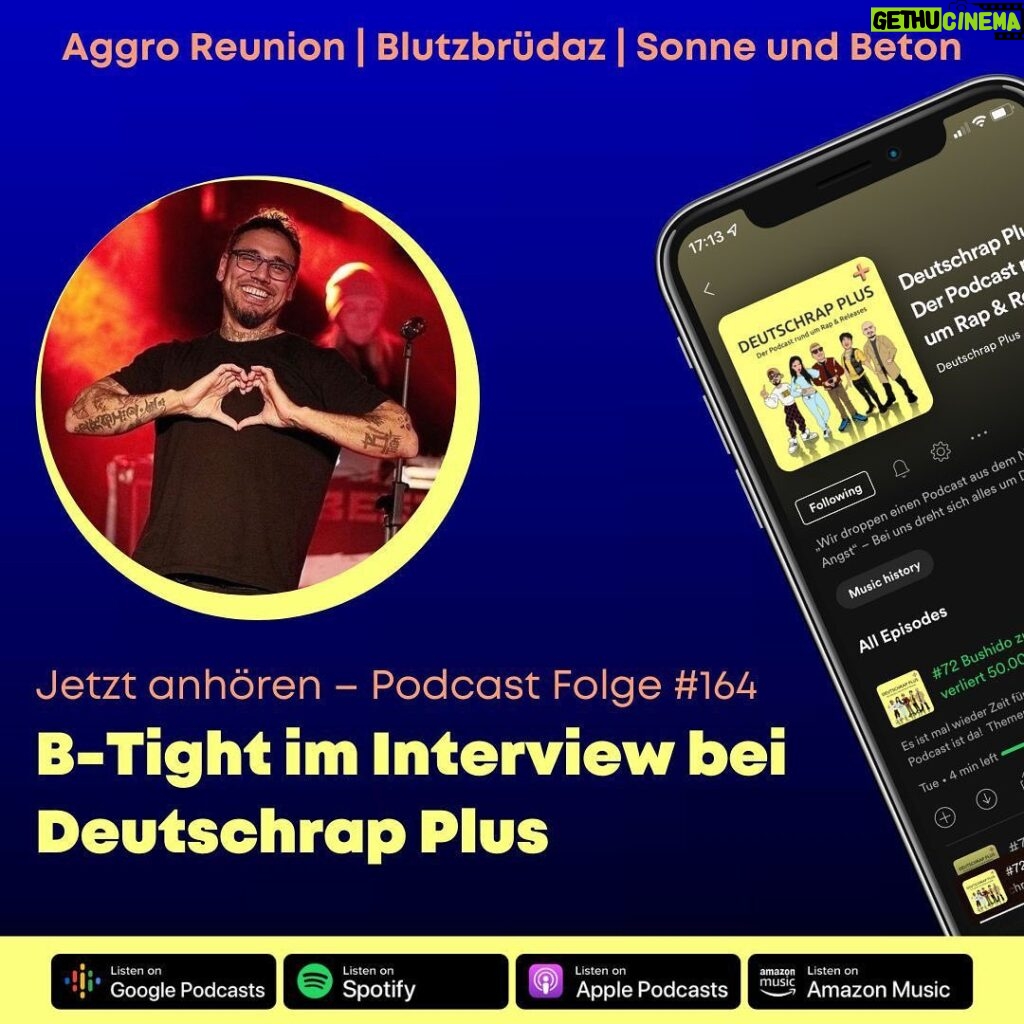 B-Tight Instagram - Aus dem MV zusammen nach oben in die Charts 💿 B-Tight und Sido haben eine lange gemeinsame Karriere, angefangen als Jugendfreunde am Berliner Stadtrand. Ein paar Jahre später gründeten sie zusammen das Label Sektenmuzik, waren mit „Blutzbrüdaz“ auf der Kinoleinwand zu sehen und prägten gemeinsam mit Aggro Berlin eine der glorreichsten Zeiten des deutschen Straßenraps. Im Interview mit dem Deutschrap Plus Podcast spricht B-Tight über die Auflösung von Aggro Berlin, was Universal damit zu tun hatte und die daraus resultierenden Auswirkungen auf die Freundschaft mit Sido. Das letzte gemeinsame Feature der beiden ist mittlerweile schon ein paar Jahre her. Fans fragen sich daher immer wieder, ob noch Kontakt zwischen den beiden besteht? Genau das haben wir B-Tight gefragt! Jetzt das ganze Interview auf allen Podcast-Plattformen hören - Link ist in der Bio📍 #btight #interview #deutscherrap #aggroberlin #fler #sido #kittykat #bushido #podcast #deutschepodcasts #universal #podcastliebe #diesekte #tonyd #frauenarzt #maskulin #ersguterjunge #pasports #capo #trailerpark #koolsavas #ekofresh #faridbang #sinang #azad #deutscherhiphop #deutschrap #massiv #deutschrapnews #manuellsen Märkisches Viertel, Berlin, Germany
