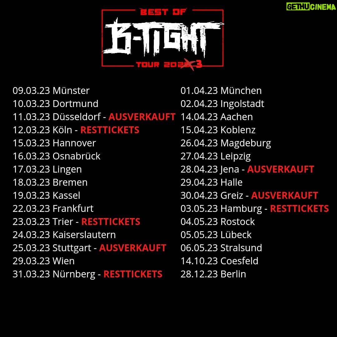 B-Tight Instagram - Bald geht’s wieder auf Tour! #freude #ontour #ticketlinkinbio 📸: @wiiiiiilmaaaa