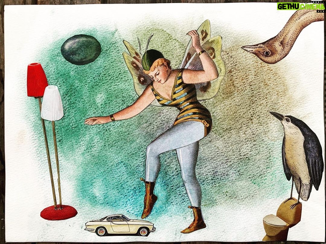Babben Larsson Instagram - Tar mig sällan tid att göra collage hemma men i helgen var det två-dagarskurs. #collage #collageartwork #collagemaker