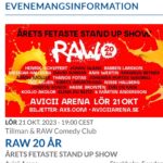 Babben Larsson Instagram - TÄVLING! Jag har fyra fria biljetter till RAWs 20-årsfest i Avicii arena 21 okt. Svara på frågan; vilken välgörehetsorganisation är jag ordförande i? Svara här nedan, första rätta svar vinner. OBS! Biljetterna kan inte ges bort så se till att du kan gå 20 okt!