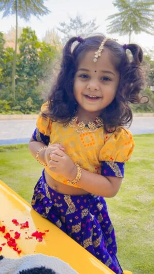 Baby Vedya Instagram - @ss_queens_wardrobe has the perfect Sankranti 🌾 Collection and we are obsessed with their designs 
🥰 Shop for this Sankranti and get your kids dolled up for this festive season 😍
Outfit: @ss_queens_wardrobe 

Follow @babyvedya
#babyvedya
#babyfever #babiesofinstagram #babyshop #babymodel #babiesofig #babyfashion #babiesenthusiasts #babyphotography #2yearsold #babyreels #babyvideos #babygirl #baby #angel #instablackandwhite #babieswithstyle #cutiepies #model #newborn #instababy #iloveyou #reelsviralvideo #2years 
#trendingreel #viralvideo #reelsviral #cutebabiesofinstagram #instagood #viralposts
