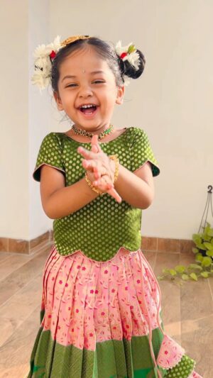 Baby Vedya Instagram - @ss_queens_wardrobe has the perfect Sankranti 🌾 Collection and we are obsessed with their designs 
🥰 Shop for this Sankranti and get your kids dolled up for this festive season 😍
Outfit: @ss_queens_wardrobe 

Follow @babyvedya
#babyvedya
#babyfever #babiesofinstagram #babyshop #babymodel #babiesofig #babyfashion #babiesenthusiasts #babyphotography #2yearsold #babyreels #babyvideos #babygirl #baby #angel #instablackandwhite #babieswithstyle #cutiepies #model #newborn #instababy #iloveyou #reelsviralvideo #2years 
#trendingreel #viralvideo #reelsviral #cutebabiesofinstagram #instagood #viralposts