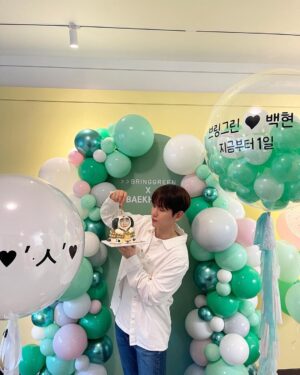 Baekhyun Instagram - 😘🍏#BRINGGREEN#브링그린