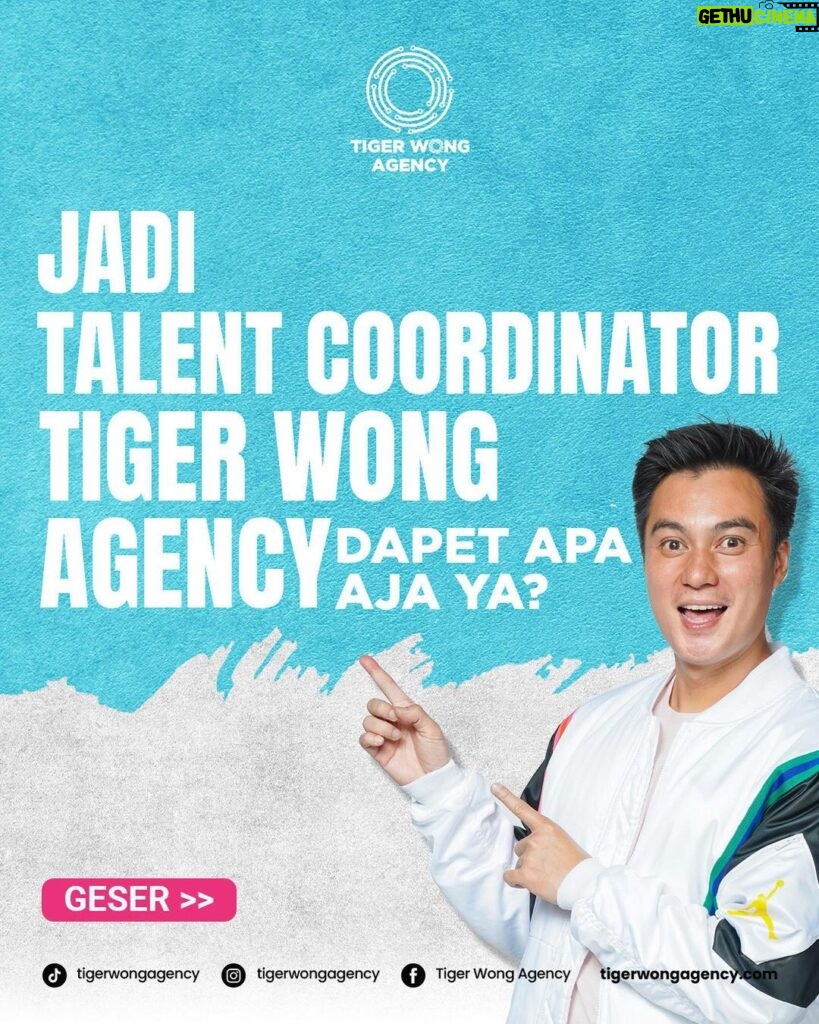 Baim Wong Instagram - Buat kamu yang tertarik jadi bagian keluarga Tiger Wong Agency, yuk buruan daftar menjadi Talent Coordinator di Tiger Wong Agency!🤩 Selain kamu bakalan dapat gaji tetap tiap bulannya, kamu juga bakalan dapet🤗 banyak benefit lainnya loh! Cek slide setelah ini ya! So, tunggu apalagi buruan kirim cv kamu ke tigerwong.agency@gmail.com 🤗 #TigerWongAgency #TigerWongMCN #AgencyTiktok #AgencyLife