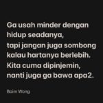 Baim Wong Instagram - Bersyukurlah, masih sehat sampe skrg 🤍