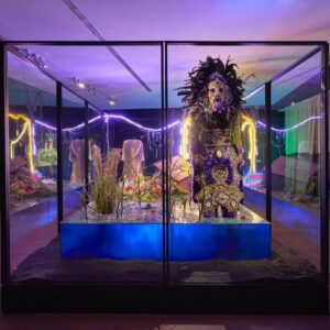 Baloji Tshiani Instagram - BALOJI AUGURISM. Now on view at @momuantwerp. Through 16 June 2024, the MoMu Gallery will be transformed into a place of magical realism: the world of transdisciplinary artist Baloji.

‘Baloji Augurism.’ is inspired by ‘Augure (Omen)’, Baloji’s first feature film, award recipient at the 2023 Cannes Film Festival and the official Belgian entry for the 2024 Oscars.

The exhibition is a site-specific project conceived by digging into Baloji’s past and contemporary archives of images, props, costumes and videos: it is about mending the past and dragging it into the present. ‘Augurism.’ becomes a place to be physically and emotionally immersed in Baloji's universe.

Tickets available at www.momu.be
Curators: @baloji, @elisadewyngaert
Project manager: @madamross
Set design: Baloji, @e.v.e.m
Production: @juliemotoi, @marievdcasteele 
Set designer assistants: @e.m.i.007, @lilie_oma_fresco, Nico Servais
Graphic design: @vrintskolsteren