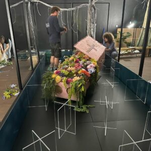 Baloji Tshiani Instagram - BALOJI AUGURISM. Now on view at @momuantwerp. Through 16 June 2024, the MoMu Gallery will be transformed into a place of magical realism: the world of transdisciplinary artist Baloji.

‘Baloji Augurism.’ is inspired by ‘Augure (Omen)’, Baloji’s first feature film, award recipient at the 2023 Cannes Film Festival and the official Belgian entry for the 2024 Oscars.

The exhibition is a site-specific project conceived by digging into Baloji’s past and contemporary archives of images, props, costumes and videos: it is about mending the past and dragging it into the present. ‘Augurism.’ becomes a place to be physically and emotionally immersed in Baloji's universe.

Tickets available at www.momu.be
Curators: @baloji, @elisadewyngaert
Project manager: @madamross
Set design: Baloji, @e.v.e.m
Production: @juliemotoi, @marievdcasteele 
Set designer assistants: @e.m.i.007, @lilie_oma_fresco, Nico Servais
Graphic design: @vrintskolsteren