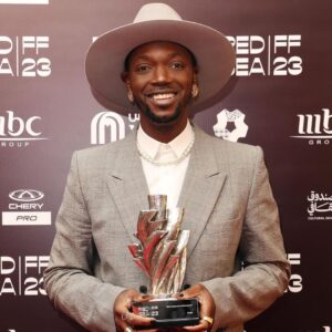 Baloji Tshiani Instagram - 🏆🏆 Best Cinematic Achievement
Trophy @redseafilm for AUGURE/OMEN 
Love to the all crew and cast for achieving this together.