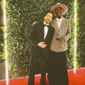 Baloji Tshiani Instagram - 🏆🏆 Best Cinematic Achievement
Trophy @redseafilm for AUGURE/OMEN 
Love to the all crew and cast for achieving this together.