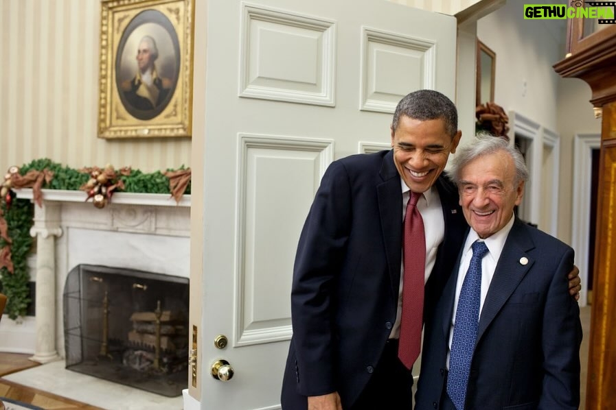 Barack Obama Instagram - On #HolocaustRemembranceDay, we pay tribute to the legacy of Dr. Elie Wiesel: a writer, activist, and Holocaust survivor who used his voice to educate the world on the atrocities of the Holocaust and the collective duty we have to confront systems of oppression. In addition to writing his seminal memoir “Night,” Wiesel was a passionate activist who used his platform to shine a light on injustice, emphasizing the power of storytelling to eradicate hate and promote human dignity. His commitment to public service has inspired the work of many world leaders, including President Obama. At the Obama Presidential Center, the Foundation will celebrate the work of people like Dr. Wiesel through named spaces on campus that honor those “on whose shoulders we stand” – individuals who have contributed to the advancement of equality and justice in the United States and around the world. The campus will include the Dr. Elie Wiesel Auditorium: a space for people to tell their stories, engage in discourse, and find collaborative solutions to help build a safer and more just society. To learn more about the Elie Wiesel Auditorium, click the link in our bio.