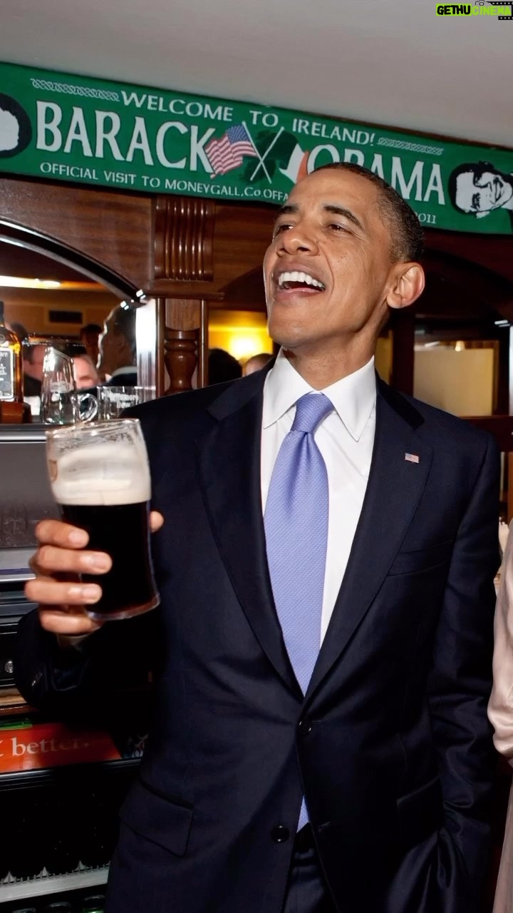 Barack Obama Instagram - While in office, I had the pleasure of visiting Moneygall, Ireland where my great-great-great grandfather spent his early days. It’s a trip I’ll always remember. From the O’Bama family to yours, Happy St. Patrick’s Day!