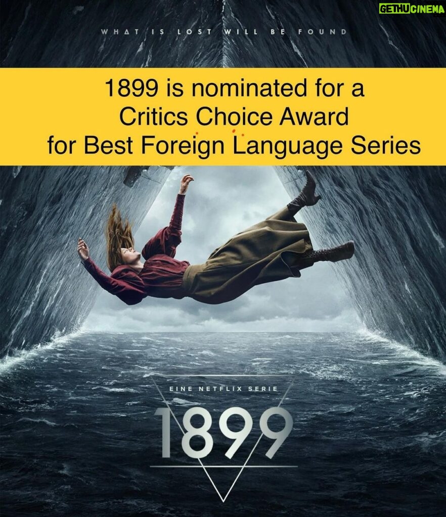 Baran bo Odar Instagram - Whoop, whoop! 1899 is nominated for a Critics Choice Award for Best Foreign Language Series! See you in LA! @netflix1899 @netflix #1899netflix #netflix1899