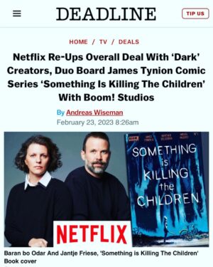 Baran bo Odar Instagram - EXCLUSIVE: Five years after Netflix inked their first ever European overall series deal with Dark creators Baran bo Odar and Jantje Friese, the studio has re-upped with the duo in a splashy eight-figure pact, we can reveal.
The German writer-creators, who most recently made big-budget mystery drama 1899 for the streamer, are now turning their attention to comic book adaptation Something Is Killing The Children, on which they join Boom! Studios! which also has a deal with Netflix.
With echoes of Dark, Something Is Killing The Children is ripe material for Friese and partner Bo Odar. The series alights on a small town plagued by monsters that eat children and reveals a mysterious young woman who has the special powers to combat the creatures.
The couple’s most recent project for the streamer, big-canvas mystery thriller 1899, was something of a surprise cancellation last month after only one season. Thriller Dark was one of Germany’s most successful TV exports and became a flagship show for Netflix in its quest for more high-end local-language content. @netflix