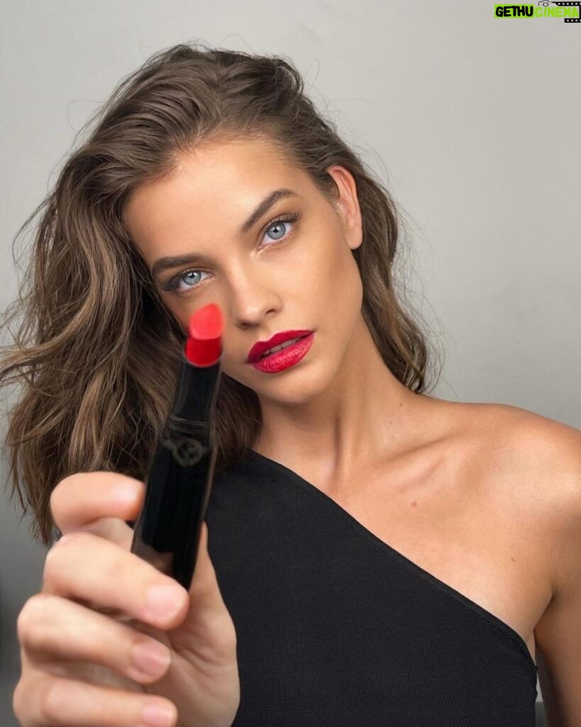 Barbara Palvin Instagram - A day late …. But let’s celebrate #nationallipstickday with Lip Power @armanibeauty ♥️MY LIP COLOR! MY POWER !