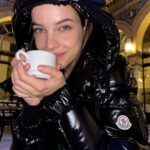 Barbara Palvin Instagram - What do I love about winter? HOT CHOCOLATE OF COURSE! Share the warmth this winter with me and @Moncler. Forward this to 10 of your dearest friends and spread the winter joy. #WeLoveWinter