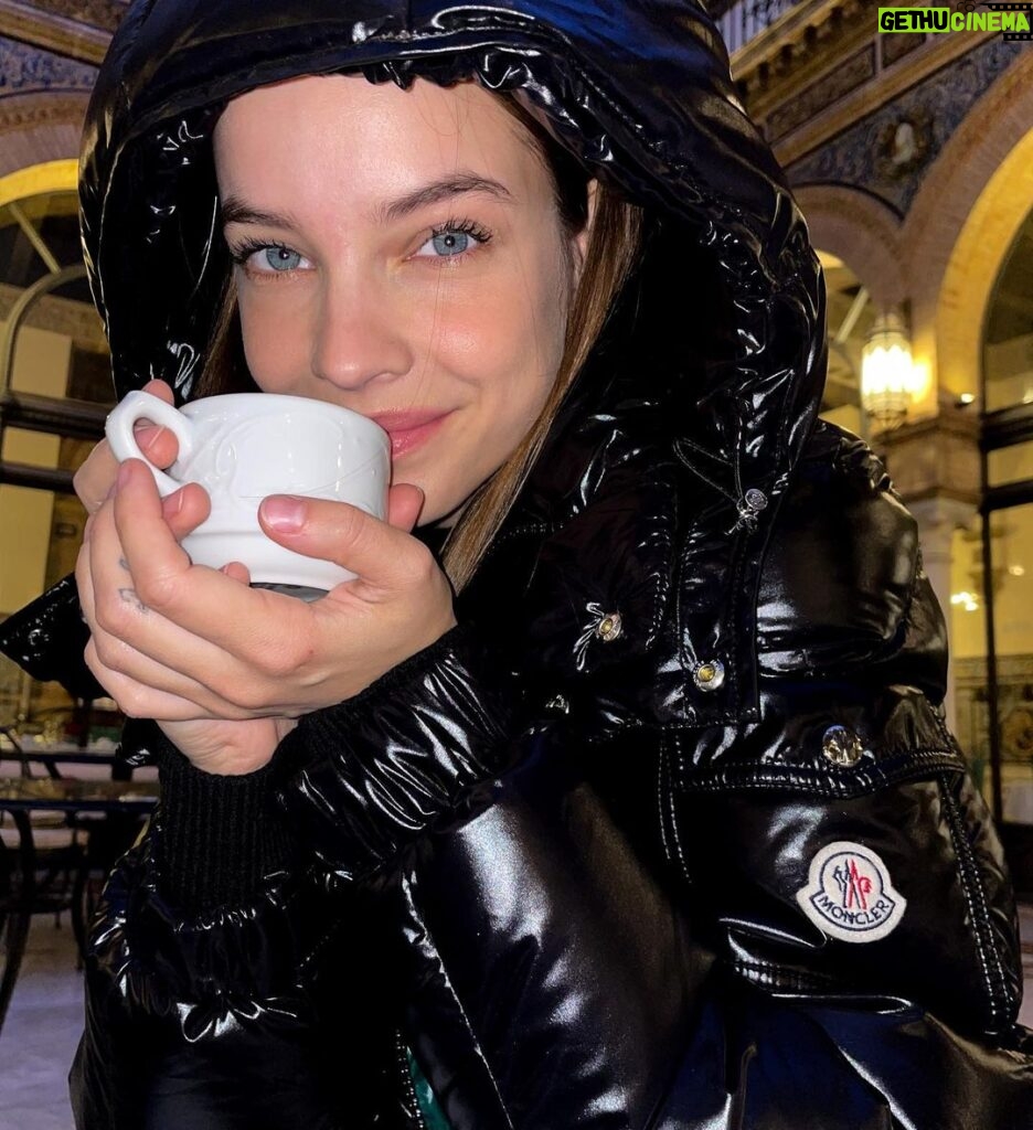 Barbara Palvin Instagram - What do I love about winter? HOT CHOCOLATE OF COURSE! Share the warmth this winter with me and @Moncler. Forward this to 10 of your dearest friends and spread the winter joy. #WeLoveWinter