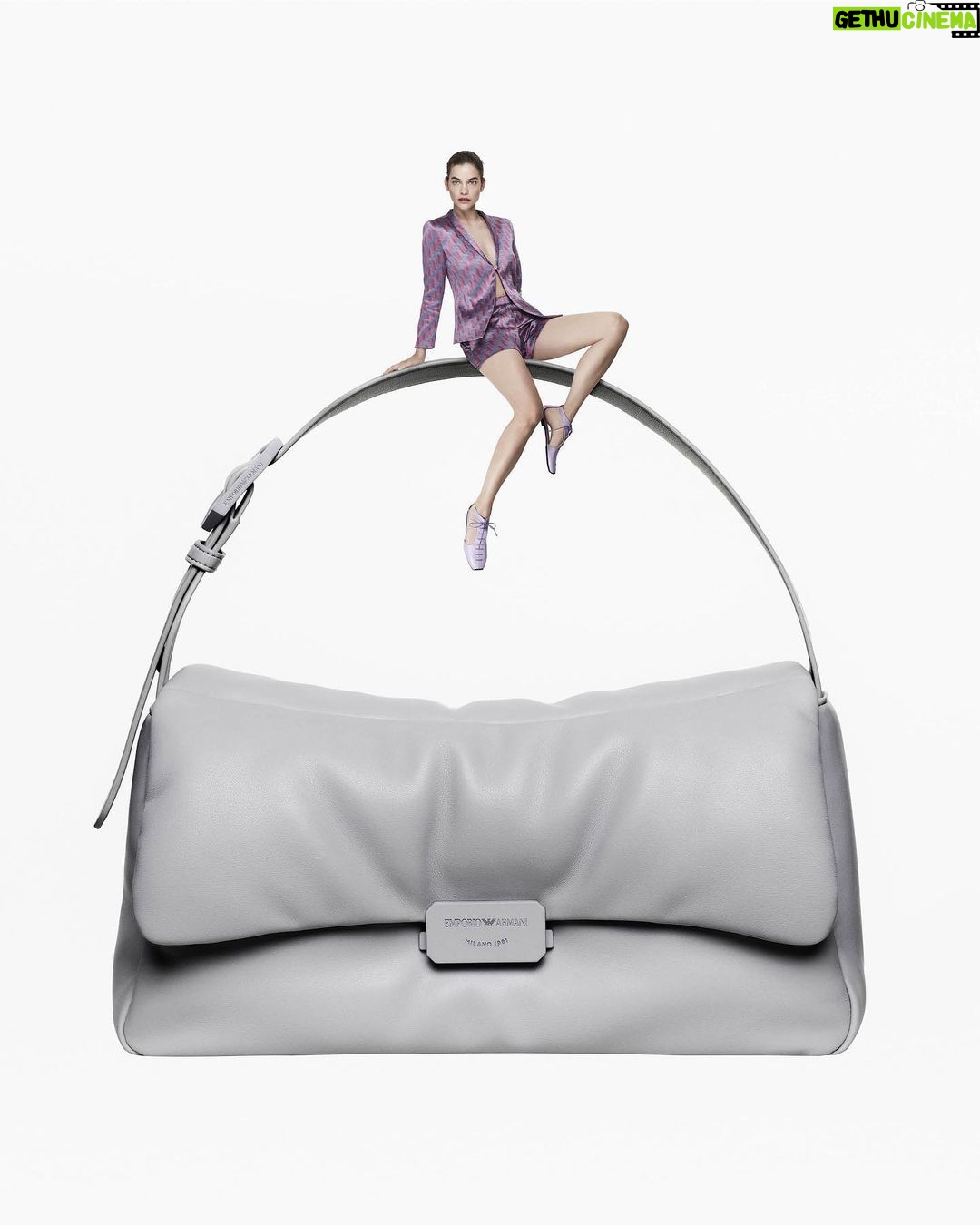 Barbara Palvin Instagram - Me and mini me worked hard on the new @emporioarmani SS24 campaign. Thank you team for such a fun day š¤ #emporioarmani @julienmartinezleclerc @charlottecolletcollet @patrickglatthaar @ramoneyluv @denisebazaar