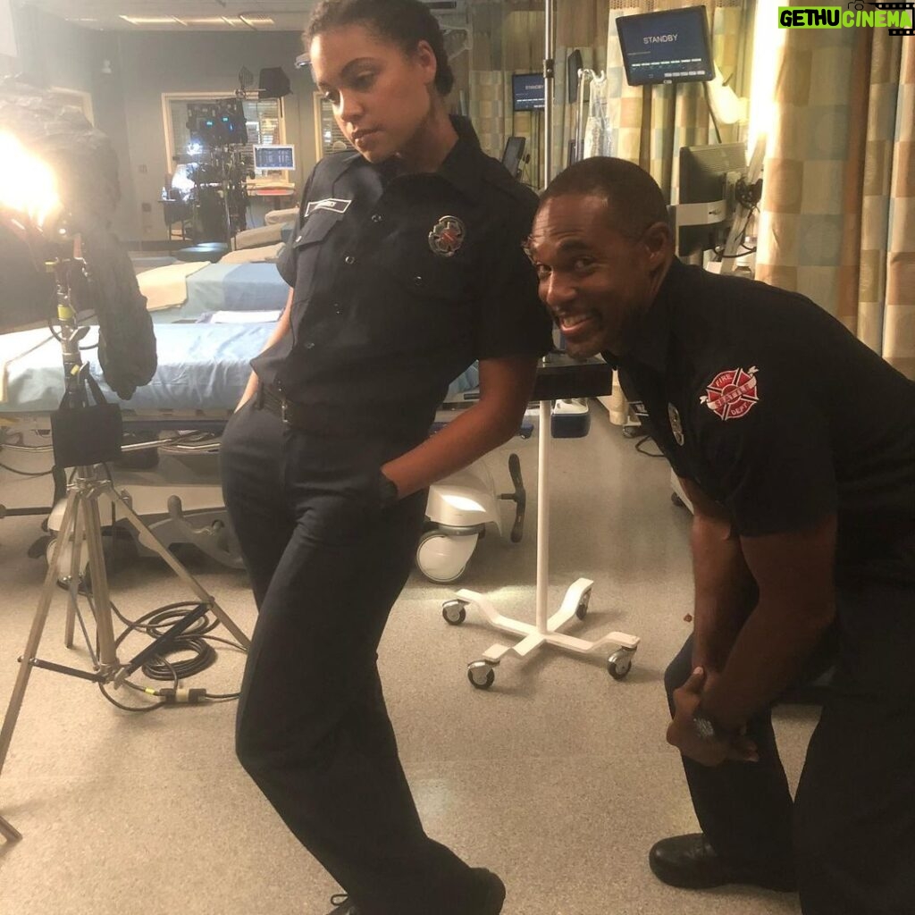 Barrett Doss Instagram - Early seasons make me feel old as fuuuck. Fun fact: the first picture is from a scene we reshot in a different location and time of day before it aired. Missing @liz_262 who gifted me these gems at the end of season 4. ❤️❤️❤️ #station19