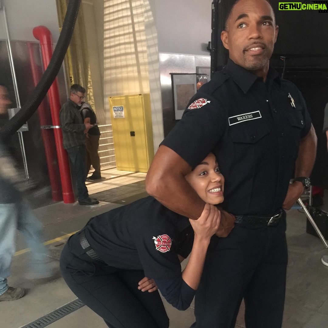 Barrett Doss - 54.5K Likes - Early seasons make me feel old as fuuuck.
Fun fact: the first picture is from a scene we reshot in a different location and time of day before it aired.
Missing @liz_262 who gifted me these gems at the end of season 4. ❤️❤️❤️ #station19