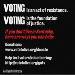 Barrett Doss Instagram - It’s a beautiful day to keep #AllEyesOnKentucky. Voter suppression is real and we gotta do everything we can to resist and fight against it. Help out if you can!!! Oh. And we still haven’t seen justice for #breonnataylor. Arrest the cops who killed her. #blacklivesmatter #blackvotesmatter