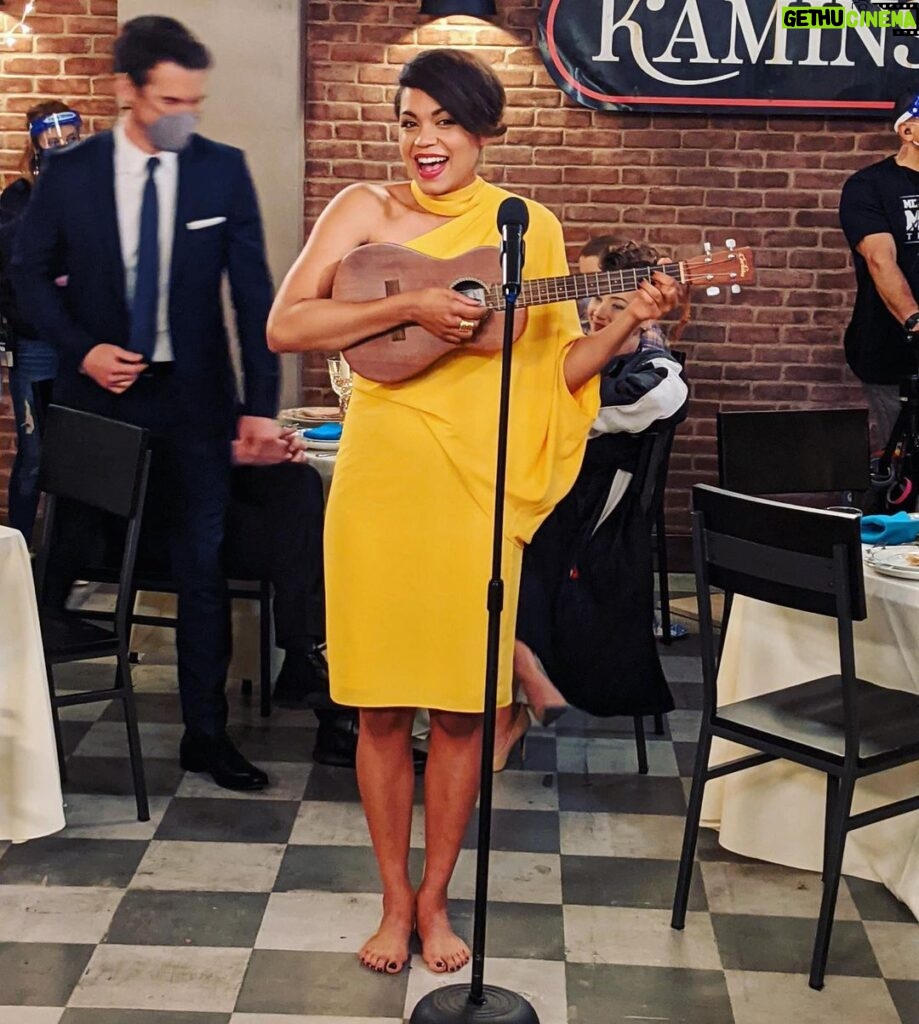 Barrett Doss Instagram - So long, Season 4 🥰 This was my first time EVER playing my uke in front of anybody other than @austinsdurant and I did it on TV. Try new things. It’s scary and it’s fun and it’s okay to be imperfect. And if it’s easier barefoot, just do it barefoot. Love you miss you #station19 ❤️