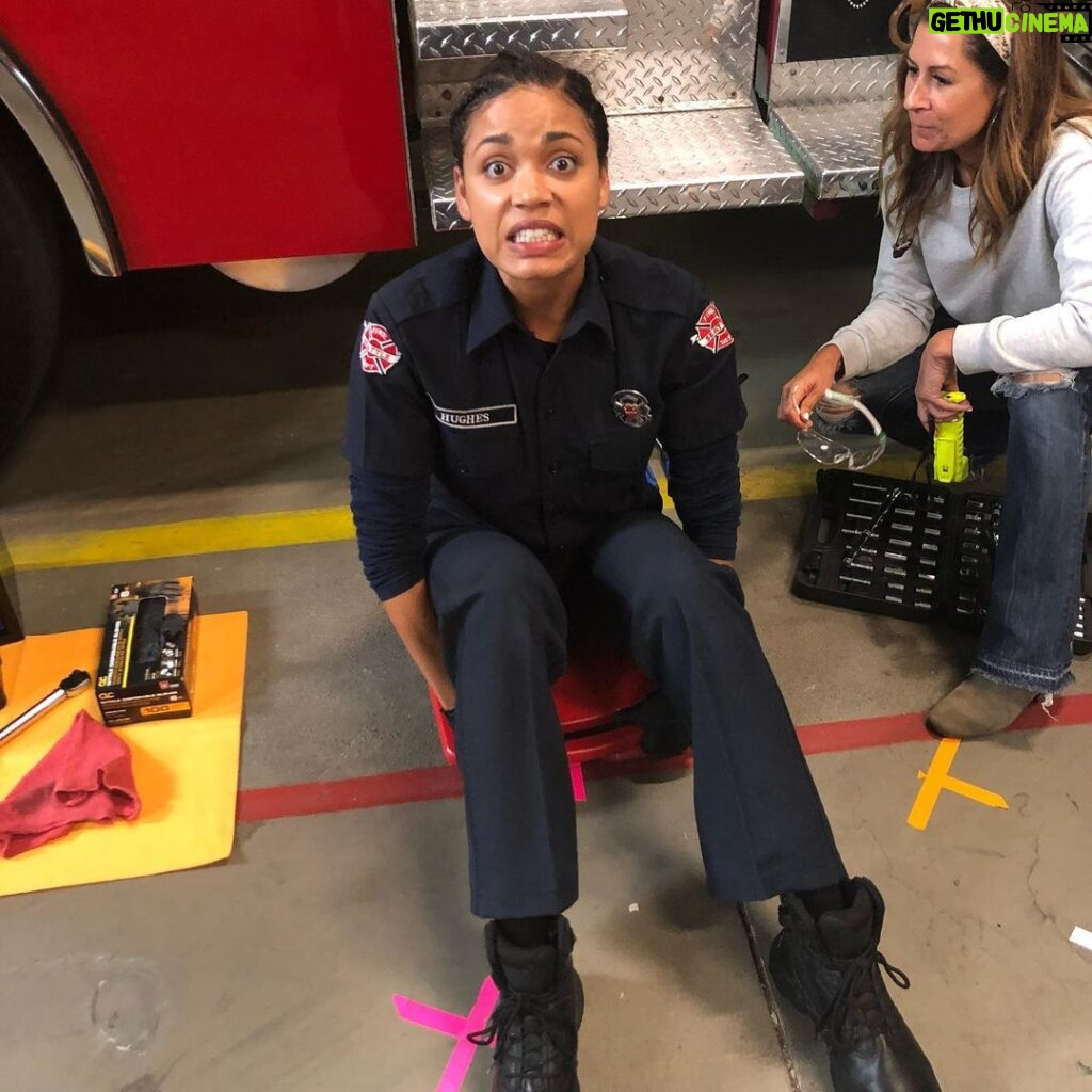 Barrett Doss Instagram - Early seasons make me feel old as fuuuck. Fun fact: the first picture is from a scene we reshot in a different location and time of day before it aired. Missing @liz_262 who gifted me these gems at the end of season 4. ❤️❤️❤️ #station19