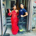 Barrett Doss Instagram - 💃🏾Lady and the Damp👩🏾‍🚒 This is how we look under our turnouts. Yes, I got to be in the presence of Queen @itsshangela .... and I looked like this while I did it. @station19, I gotta love you. Check us out TOMORROW NIGHT 8/7c on @abcnetwork #station19 #dreamgirl #sweaterweather #pittingout #drowning