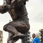 Barry Sanders Instagram - Today, outside of @fordfield, we unveiled a statue of @barrysanders, immortalizing a true Lions Legend.