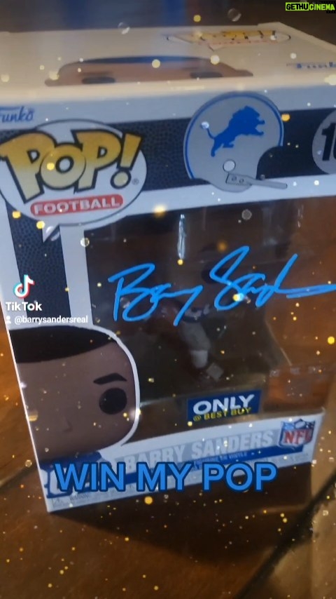 Barry Sanders Instagram - Time for another #SandersSponsors @originalfunko #POP #giveaway. Share/Like this post with your prediction for the @detroitlionsnfl record this year, & Follow me for a chance to #win . @nfl @nflpa #contest #prizegiveaway