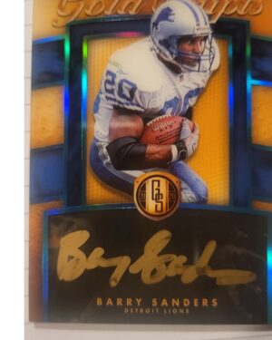 Barry Sanders Instagram - Let's close out a crazy #sanderssponsors  March 2023 of giveaways with this uncirculated @paniniamerica Gold Script from my #PersonalSamples 

Follow me, share this post, and tell me who the @detroitlionsnfl should take with their 1st pick of the @nfldraft
#win #Giveaways #freestuff