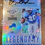 Barry Sanders Instagram - Let's find a @detroitlionsnfl fan with a good home for this @paniniamerica #legendarycontenders card, from my #PersonalSamples - share this to your stories this & follow me for a chance to win #SandersSponsors