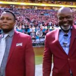 Barry Sanders Instagram - Could not just pick 1 of me and @emmittsmith22 for #TBT - It was great seeing you in PHX - And sharing the announcing of the 1st @jimbrown award winner is yet another @nfl memory we got to make together. @detroitlionsnfl @dallascowboys @clevelandbrowns @nflpa @profootballhof