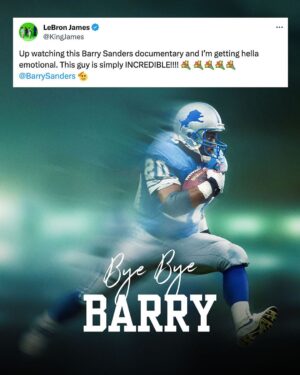 Barry Sanders Instagram - LeBron James is loving Bye Bye Barry.