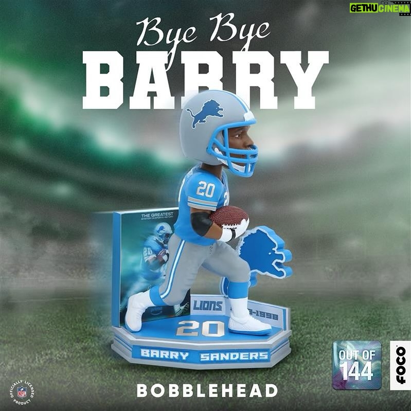 Barry Sanders Instagram - Big Bad Barry! 🦁 @BarrySanders Bye Bye Barry 🏈