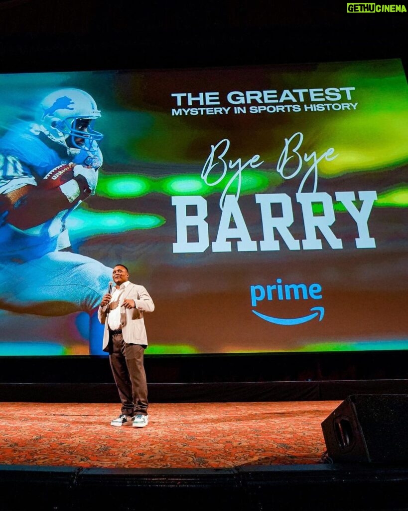 Barry Sanders Instagram - We hosted a special premiere event in downtown Detroit for Barry Sanders' upcoming documentary, "Bye Bye Barry" – coming to @primevideo on Tuesday, November 21.
