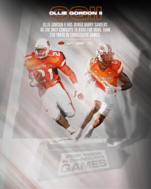 Barry Sanders Instagram - @woah_ollie 🤝 @barrysanders 

#GoPokes | #DAT